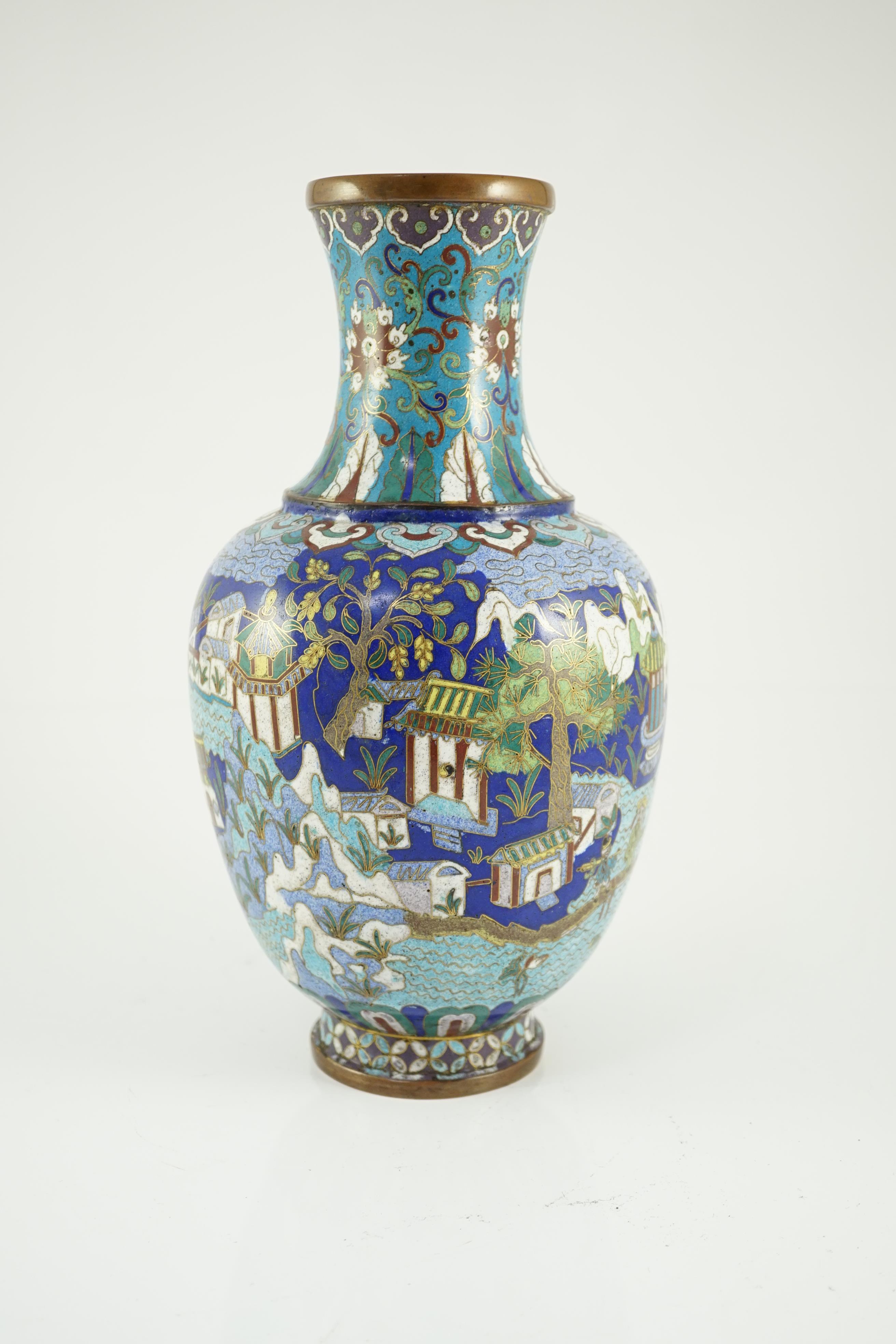 A Chinese cloisonné enamel vase, 19th century